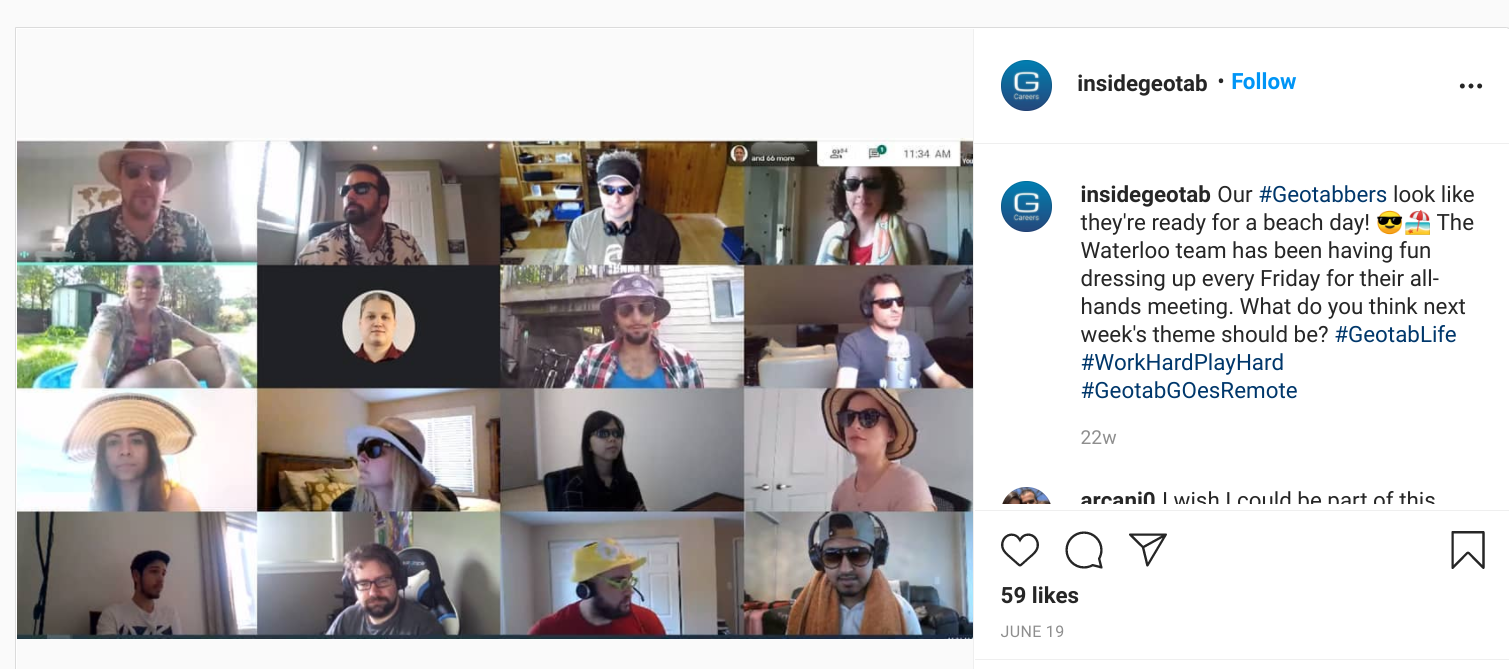 Working from home Google hangout